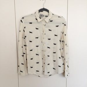 ASOS Button-down Racoon Print Shirt